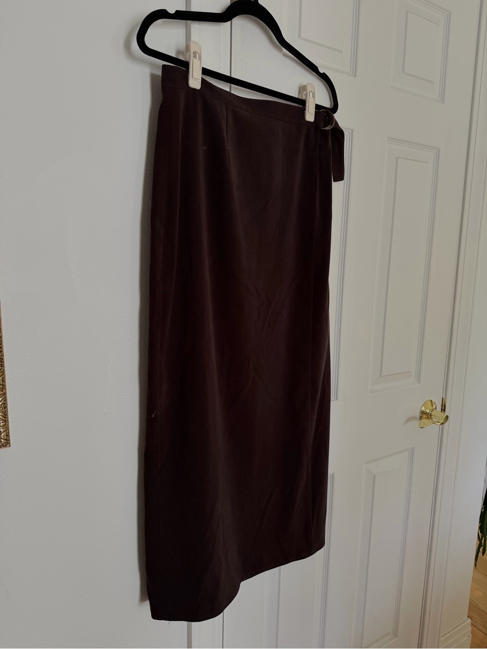 Talbots Dark Brown Maxi Wrap Skirt